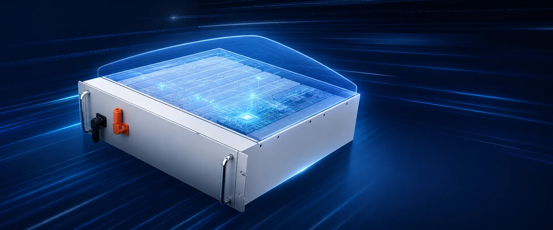 Wizualizacja monitorowania parametrów modułu baterii LiFePO4 BOS-G Pro