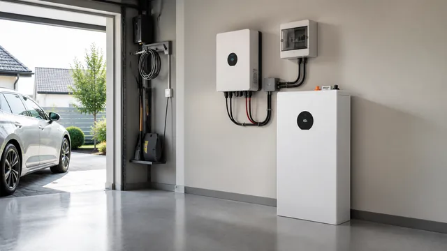 Wizualizacja magazynu energii Deye SE-F5 Pro w garażu